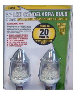 The Designers Edge L 608 27 LED Candelabra Bulb 2 Pack