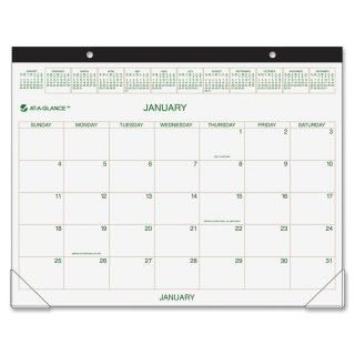  Glance Recycled 2 Color Desk Pad Calendar AAGGG250000 22 x 17 2013