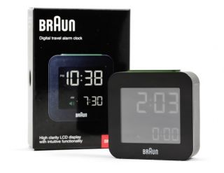 Braun Black Digital Travel Alarm Clock BNC008 New