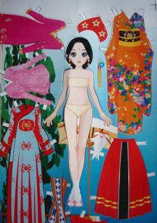 Paper Doll / Dress up doll paper toys Asia Asian girls Korea cartoon
