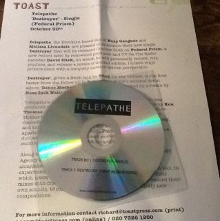 Telepathe Destroyer Upfront Cd Promo With Trent Reznor nine Inch Nails