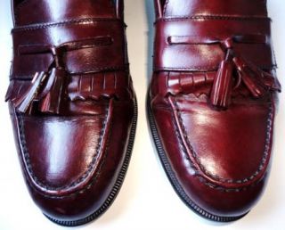  Dimitri Burgundy Italian Tassel Dress Loafers Mens Shoes