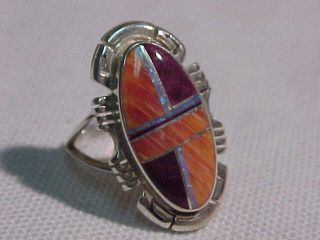 dine solid sterling silver inlay ring