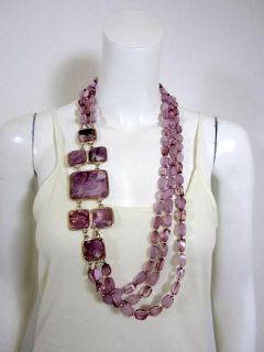 Dominique Denaive amethyst long necklace $325 New