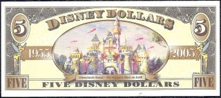 Disney Dollar 2005 $5 Donald Duck Crisp Mint T00080956 Store