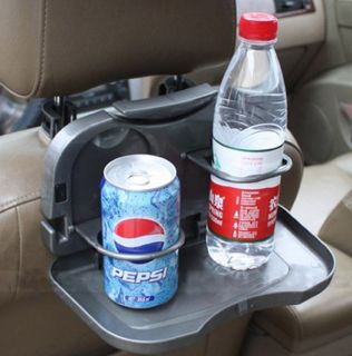 Car Dining Tray Back Seat Food Drink Meal Table Desk Bottle Cup Holder