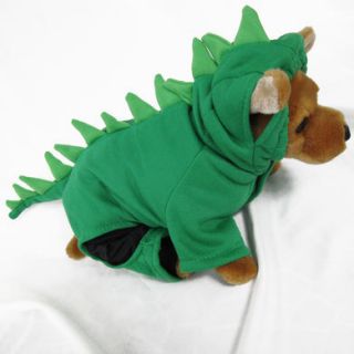 Dinosaur GR Costume Pet Dog Clothes Apparel Chihuahua S