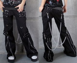 Heavy Metal Cool Punk Cosplay Rock Kera Trousers Pants
