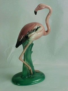 Vintage Will George Pink Flamingo Figurine Twisted Neck Ceramic Calif