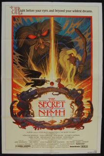 THE SECRET OF NIMH 82 Don Bluth Animation ORIGINAL MOVIE POSTER