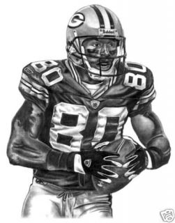 Donald Driver Lithograph Poster Print in Packers Jersey