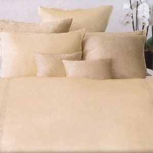 Donna Karan Gold Tatami Modern Silk Pillow 12x16 New