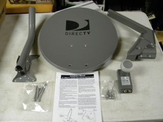 New DirecTV 18 Satellite Dish Dual LNB 2 Output Reflector w 6 PG