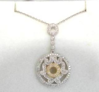 Diamond Circle Pendant Necklace Dangle Pendant Brand New Priced to