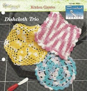 dishcloth trio needlecraft shop crochet pattern