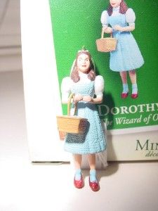 Hallmark Dorothy w Toto Wizard of oz Miniature 2005 Christmas Ornament