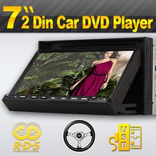 New Design Double 2 DIN Car Audio Video DVD Player Steer Wheel 7