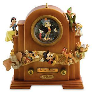 Disney Pinocchio Jiminy Cricket Radio Snowglobe RARE NB