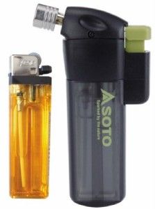 with lighter. Works with most rectangular based disposable lighters