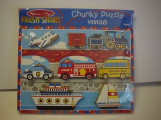 Melissa Doug Chunky Puzzle Vehicles Fresh Start 37259