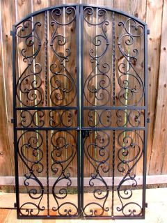 Double Thick Scroll Iron Wine Cellar Door Gate