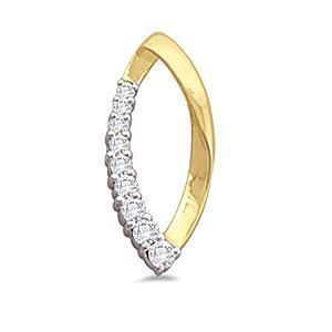   Diamond Jewelry Round Cut 14Kt Yellow Gold Fashion Pendant Necklace