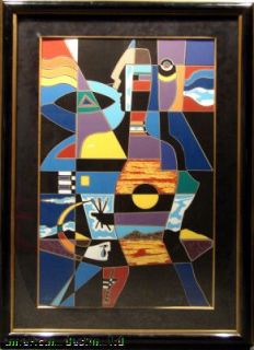 Neal Doty Man of Colors Framed Hand Signed Serigraph Silkscreen
