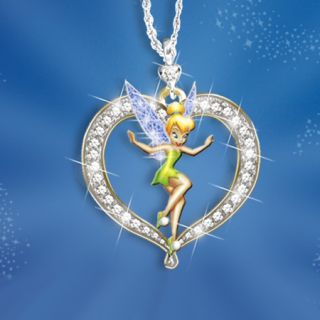 Tinker Bell Diamond Pendant Disney Bradford Exchange