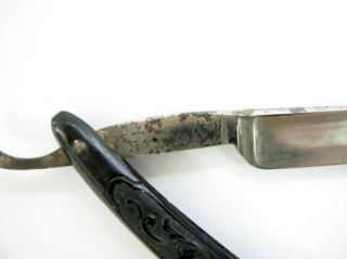 Antique Decorated Diamont Steel Straight Razor Case
