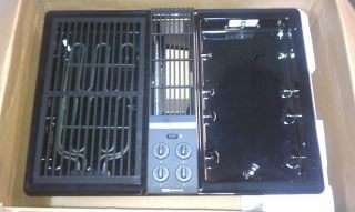 30 Jenn Air Electric Downdraft Cooktop with Grill and One Open Bay