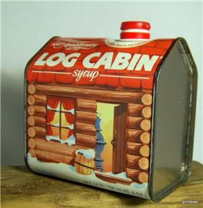 Log Cabin Syrup Tin 100th Anniversary Empty 6x6 1987