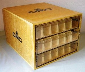 DMC Thread Floss Wooden Display Box Embroidery Storage