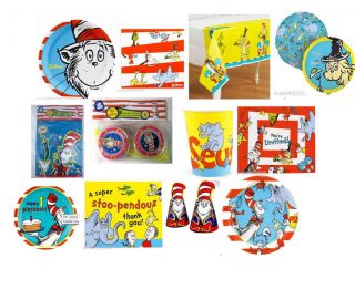 Dr Seuss Cat in The Hat Birthday Party Supplies Create Your Set BX