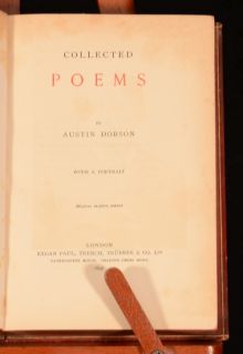 1897 Collected Poems by Austin Dobson Letter Frontispiece First