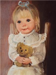Adorable Little Girl with Teddy Bear by Dianne Dengel Rochester N Y