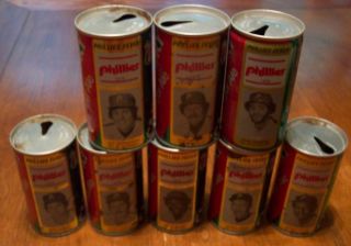 1976 Lot Philadelphia Phillies Baseball Players Canada Dry Soda Cans