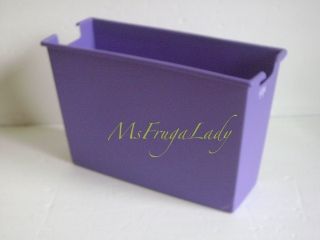 Purple Paper Shredder Holder Bin Trash Basket File Folder Storage