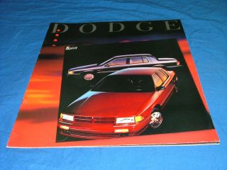 1989 Sales Literature Dodge Spirit Sales Brochure 1989