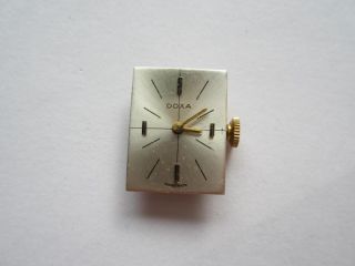 Doxa Rectangle Dial Swiss Ladies Watch Movement Runs and Keeps Time
