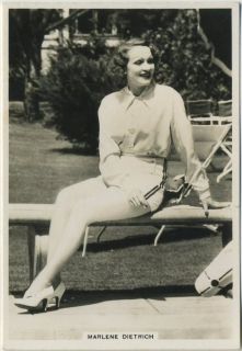 Marlene Dietrich 1938 Bat Modern Beauties XL Tobacco Card Series 4 24