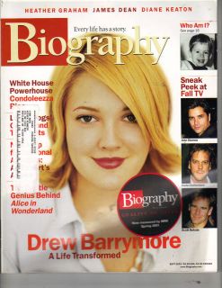 Drew Barrymore Biography Magazine 9 01 Heather Graham James Dean