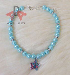  Pendant Pearl Crystal Dog Cat Necklace Pet Collar Dog Jewelry
