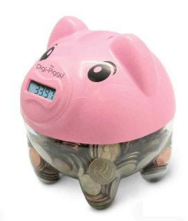 Digi Piggy LCD Digital Coin Counting Bank Pink New