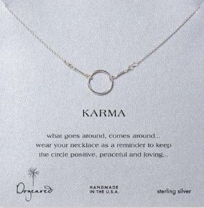 nwt dogeared karma sterling silver necklace