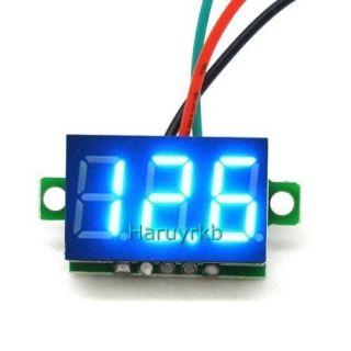DC 0 99 9V digital LED BLUE Panel Voltage Meter Voltmeter 12V 48V 36V