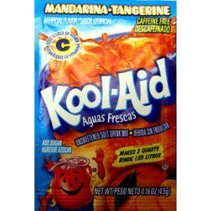 Kool Aid Drink Mix Mandarina Tangerine 10 Count Aguas