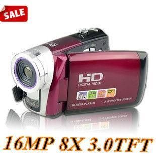 Wonderful 16 MP HD Digital Video Camcorder Camera DV 3 0 TFT C5 Red