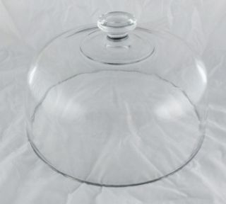  Clear Glass Cake Plate Pedestal Stand with Heavy Dome Cover