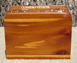 Vintage Cedar Recipe 3x5 Box Carlsbad NM Souvenir