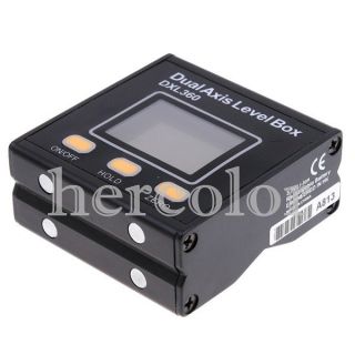  LCD Protractor Inclinometer Single Dual Axis Level Box 0 01°